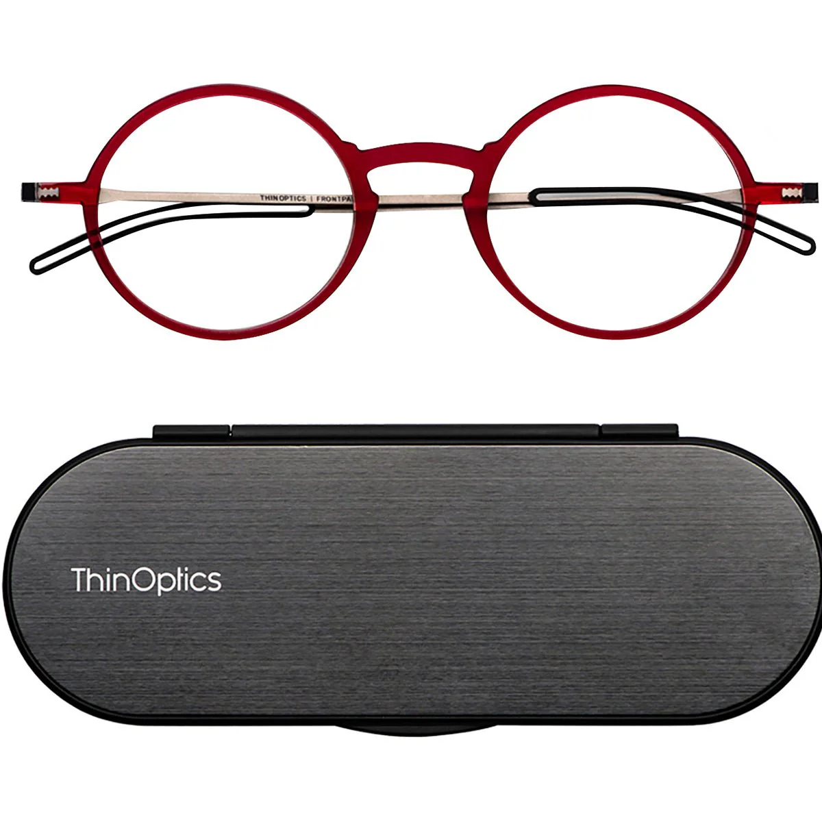 ThinOptics FrontPage Manhattan Reading Glasses with Milano Case - Image 8