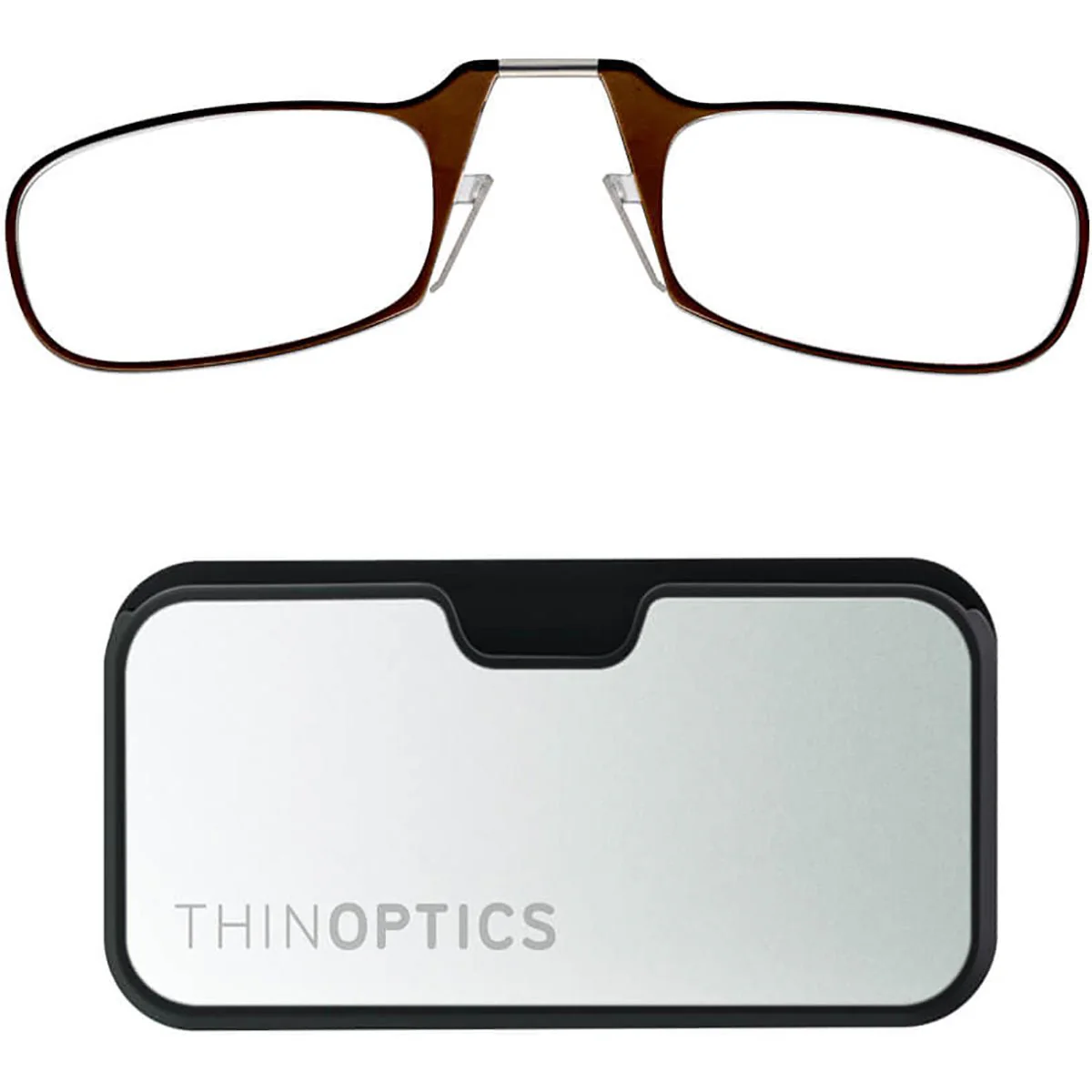 ThinOptics Secure Fit Armless Ultralight Reading Glasses with Metal Finish Pod - Image 3