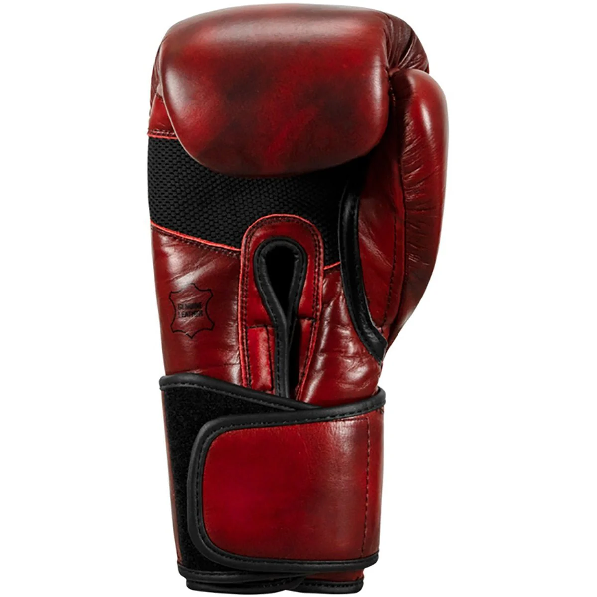 Title Boxing Blood Red Leather Hook and Loop Training Gloves - Red - Image 4