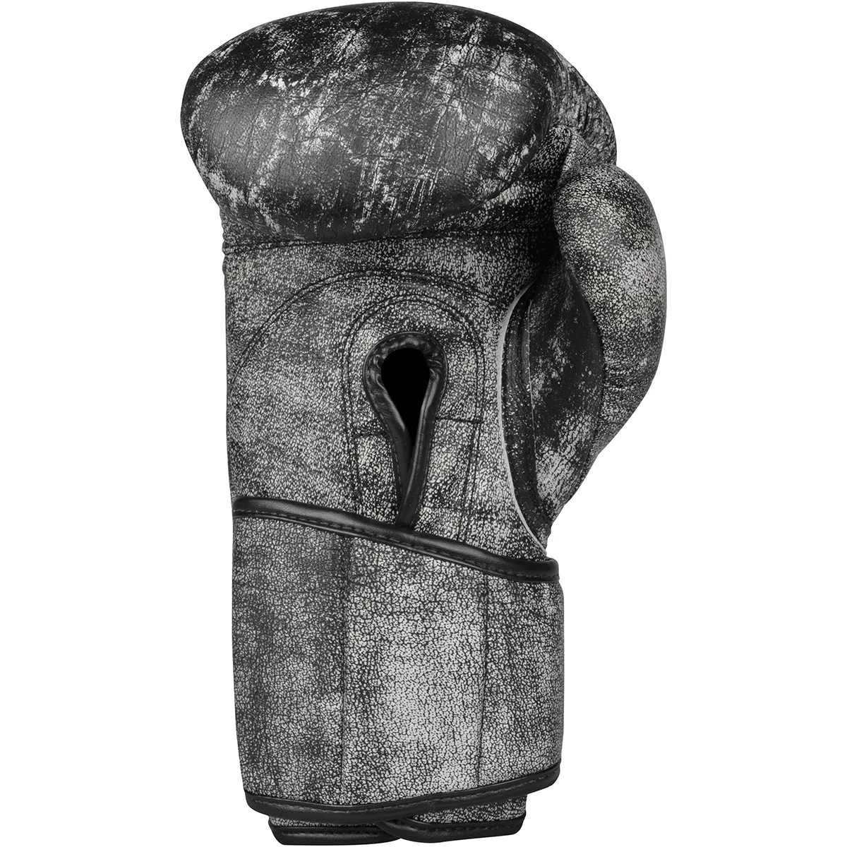 Title Boxing Distressed Glory Leather Hook and Loop Training Gloves - Black - Image 2