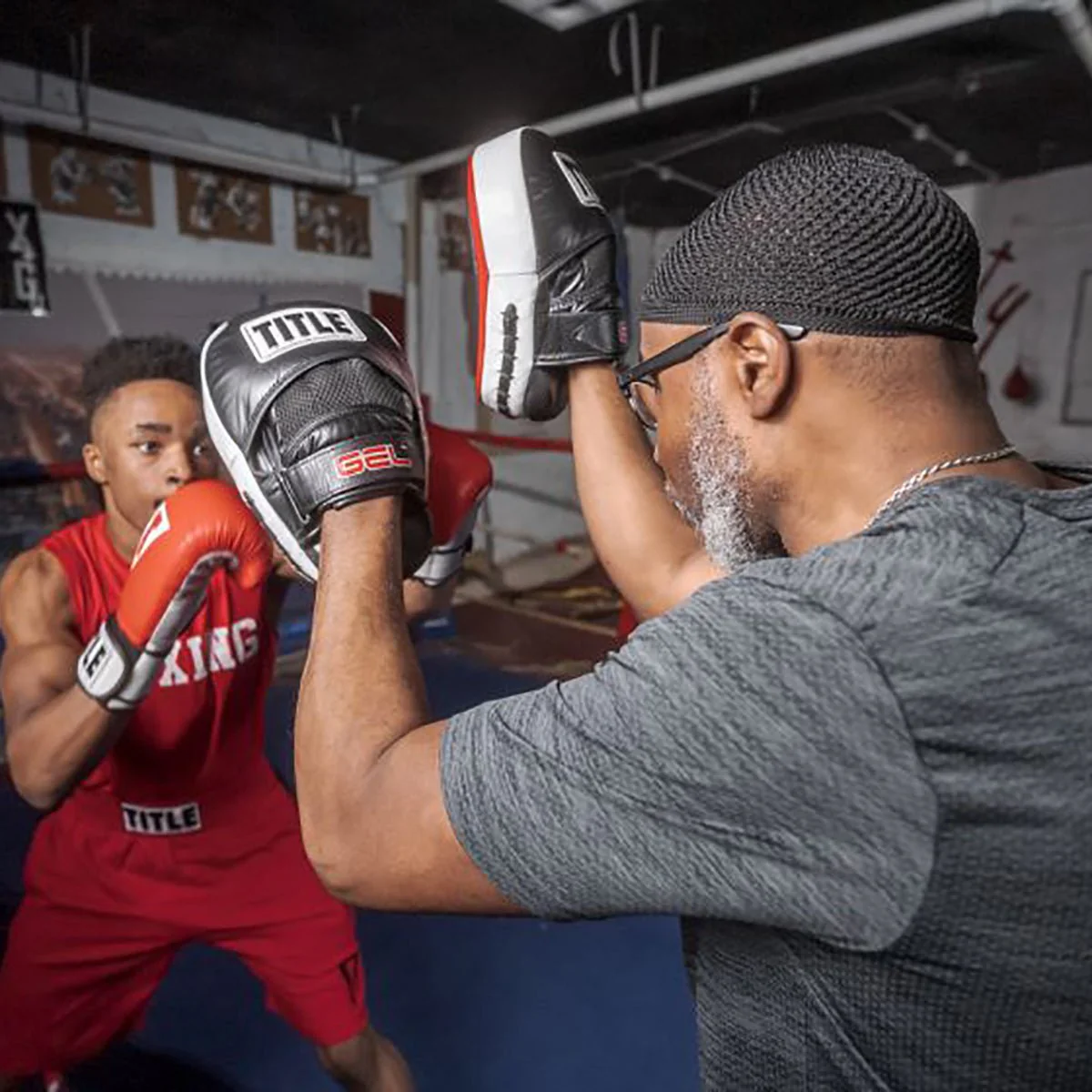 Title Boxing Gel Blockade Punch Mitts - Black/Red - Image 4