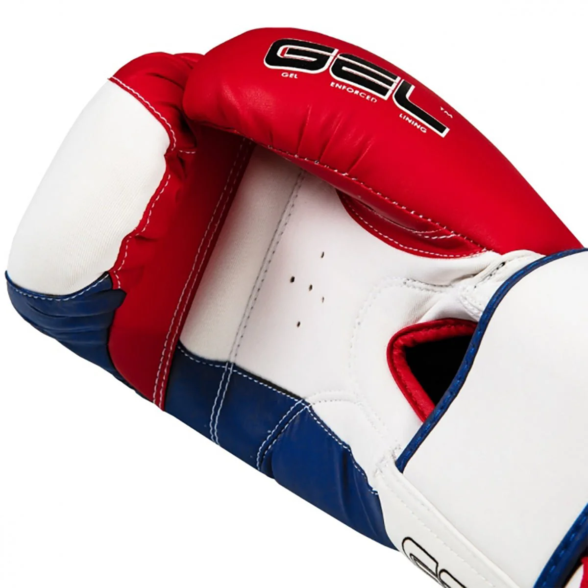 Title Boxing Gel Fitness Hook and Loop Washable Gloves 2.0 - Red/White/Blue - Image 3