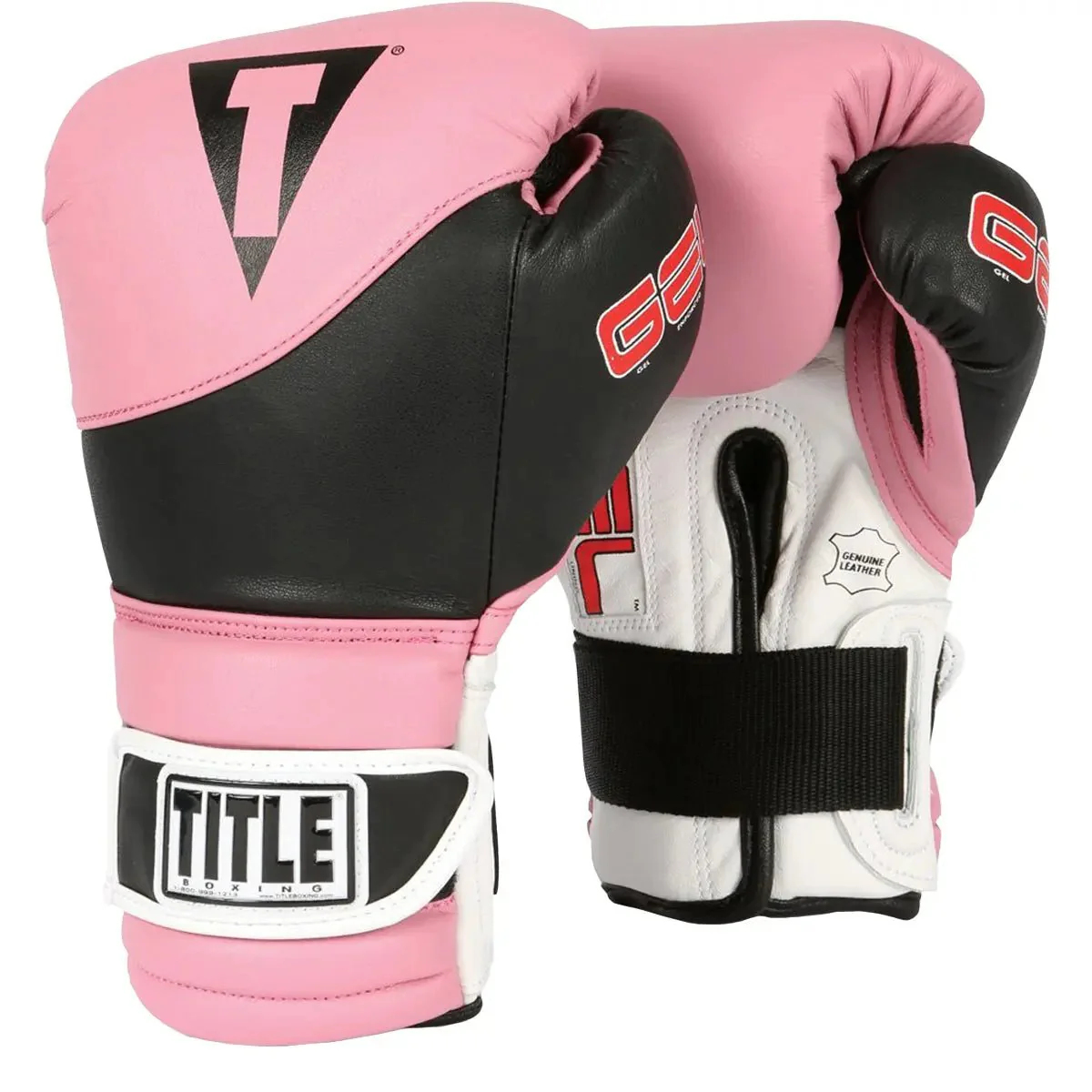 Title Boxing Gel Suspense Training Gloves - Pink/Black