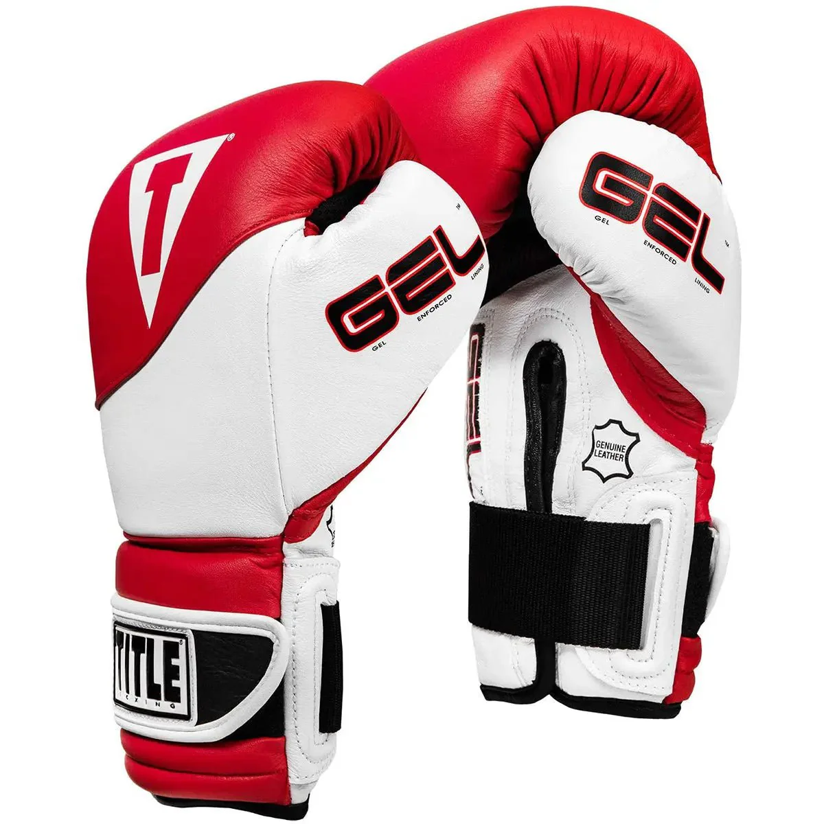 Title Boxing Gel Suspense Training Gloves - Red/White