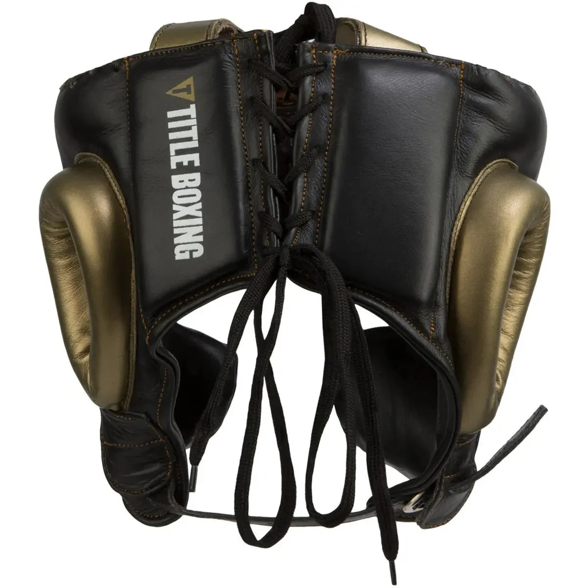 Title Boxing Golden Boy Training Headgear - Black/Gold - Image 3