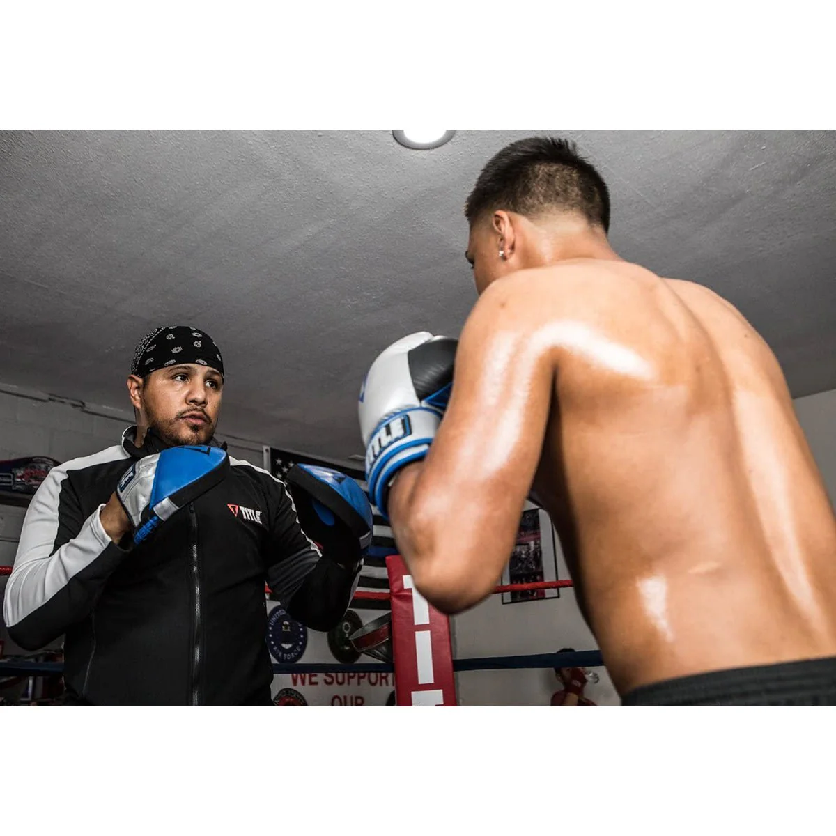 Title Boxing Platinum Perilous Micro Palm Mitts - Black/Silver - Image 4