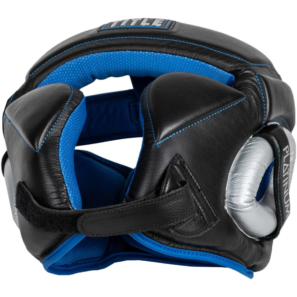Title Boxing Platinum Perilous Training Headgear - Black/Silver/Blue - Image 4