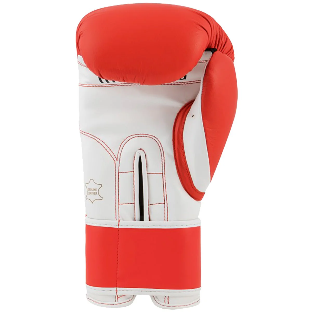 Title Boxing Pro Style 3.0 Hook and Loop Leather Training Gloves - Red/White - Image 2