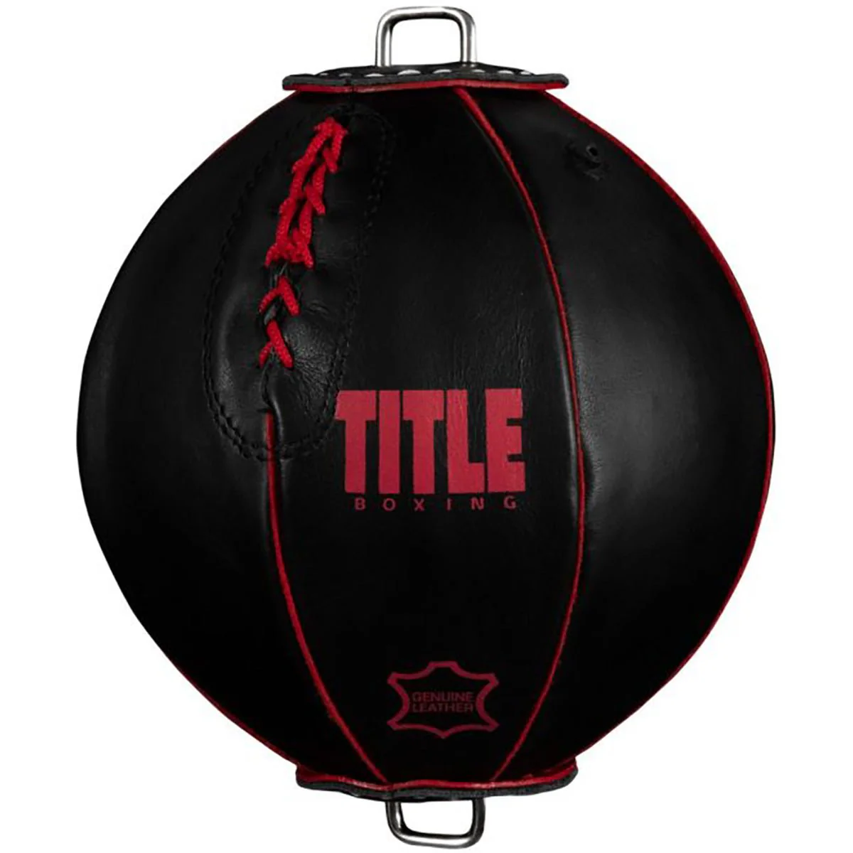 Title Boxing Retro Style Leather Double End Bag with Cables - Image 2
