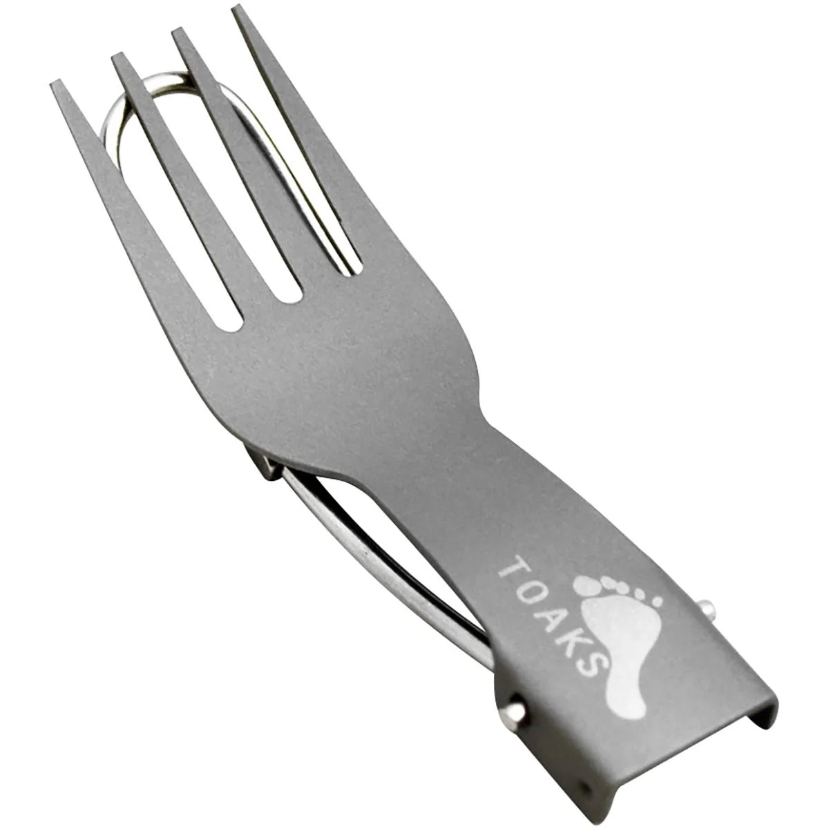 TOAKS Titanium Folding Fork for Outdoor Camping - Silver - Image 2