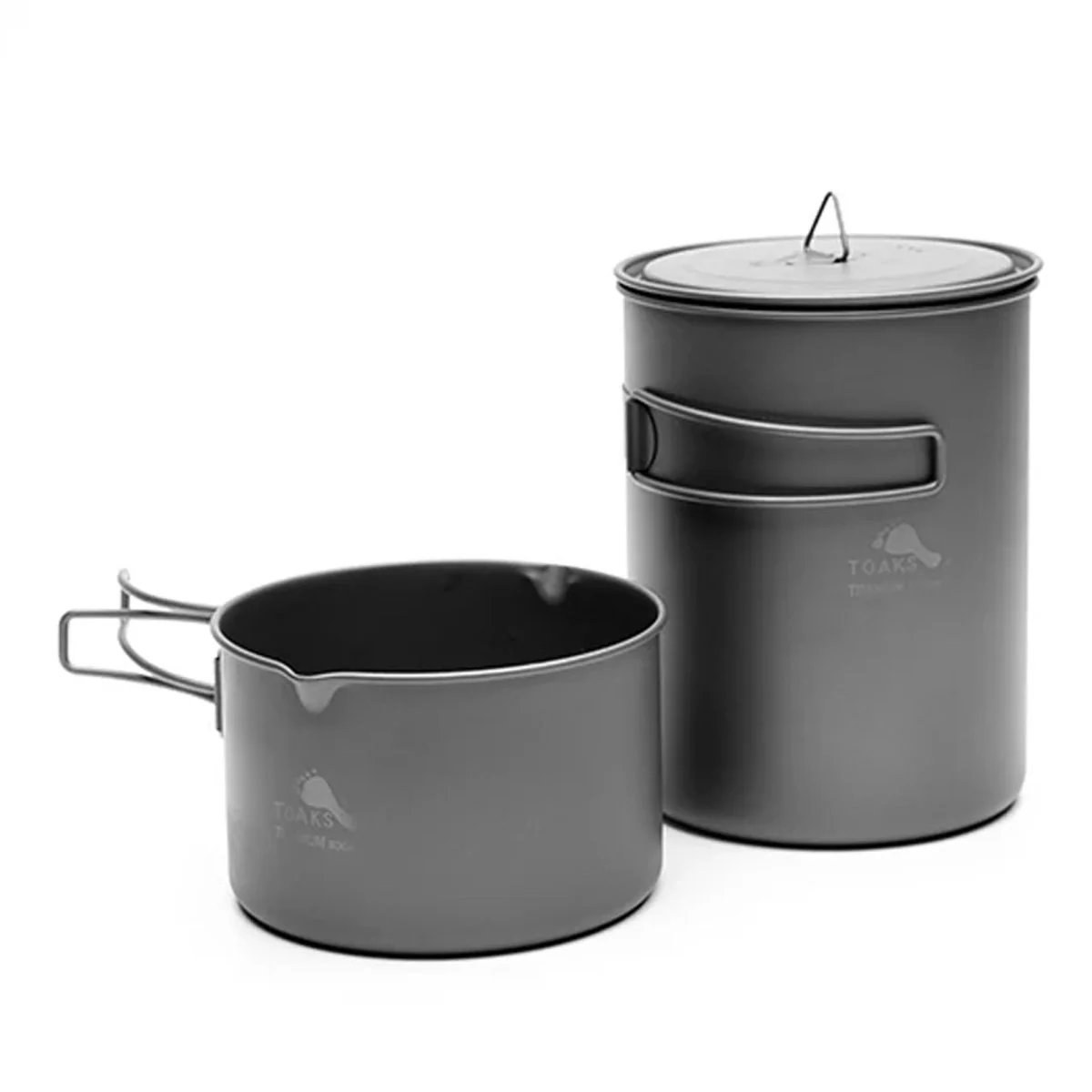 TOAKS Titanium Freedom Cookset, POT-1500-D115 + POT-800-D117 with 1 Lid , 2 Pcs - Image 2