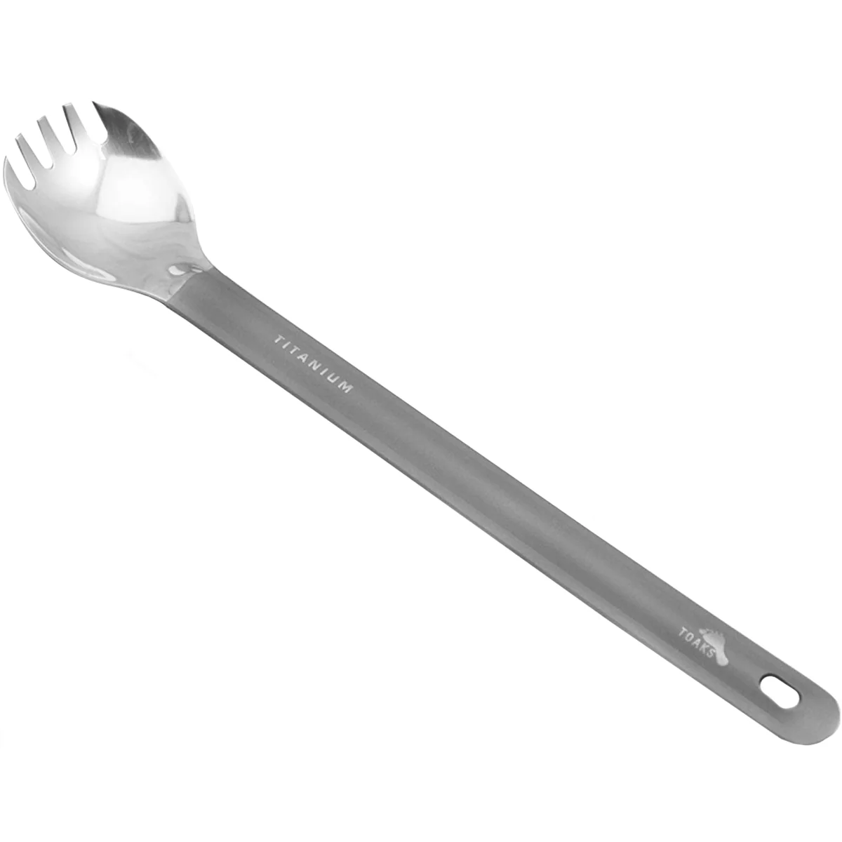 TOAKS Titanium Long Handled Spork with Polished Bowl SLV-14