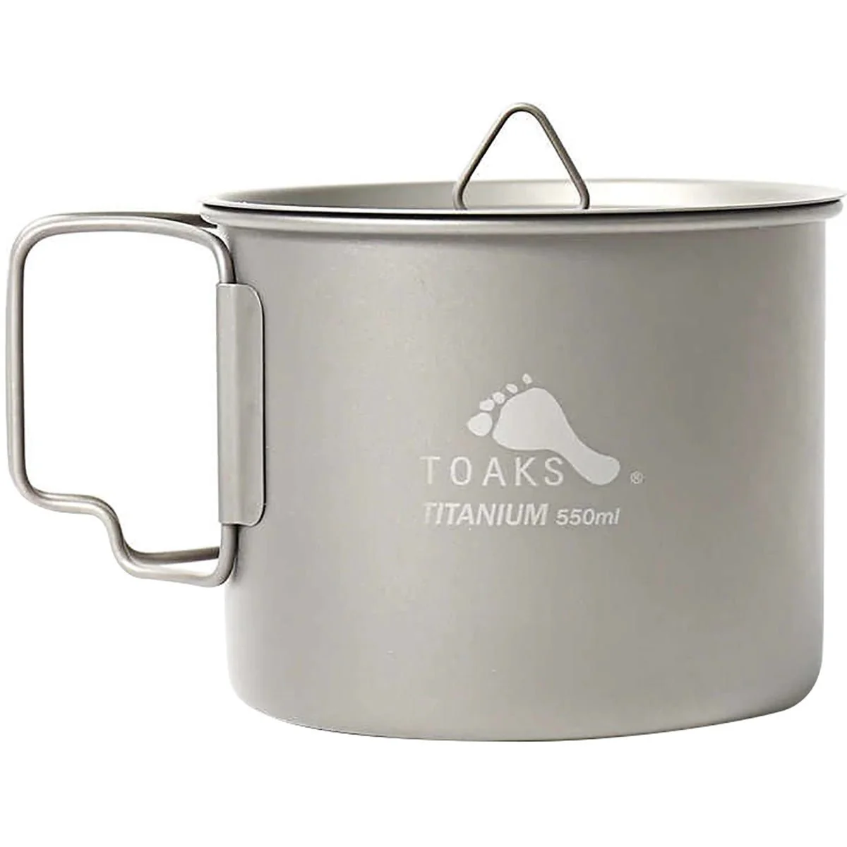 TOAKS Ultralight Titanium Camping Cook Pot with Foldable Handles and Lid