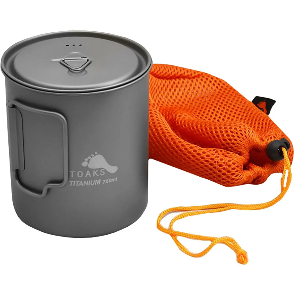 TOAKS Ultralight Titanium Camping Cook Pot with Foldable Handles and Lid - Image 6