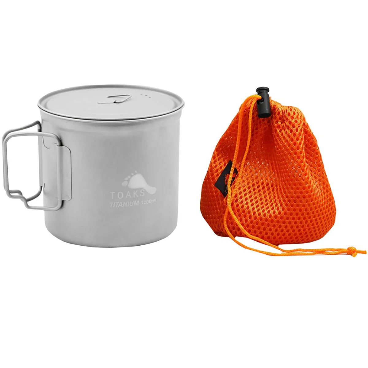 TOAKS Ultralight Titanium Camping Cook Pot with Foldable Handles and Lid - Image 8