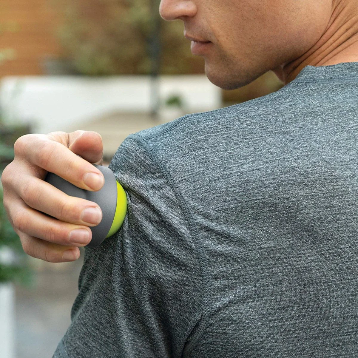 TriggerPoint Handheld Massage Ball - Gray/Lime - Image 2