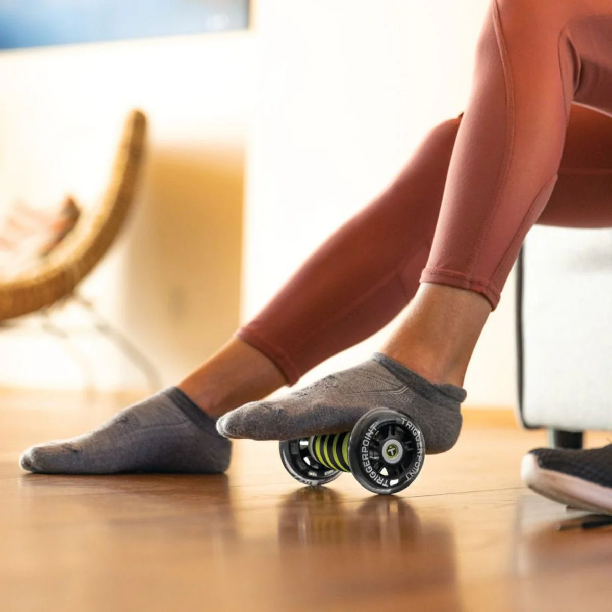 TriggerPoint NANO LTE Foot Massage Roller - Black/Lime - Image 6