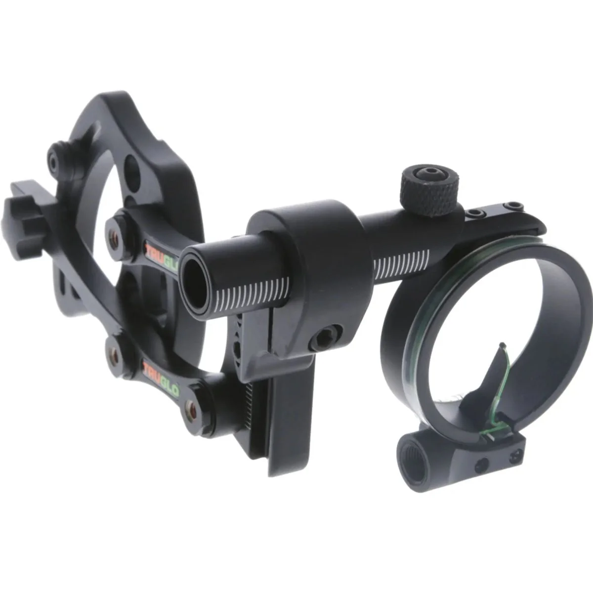 Truglo Pendulum 1-Pin Ultra-Light Bow Sight with LED Light - Adjustable Bracket - Black