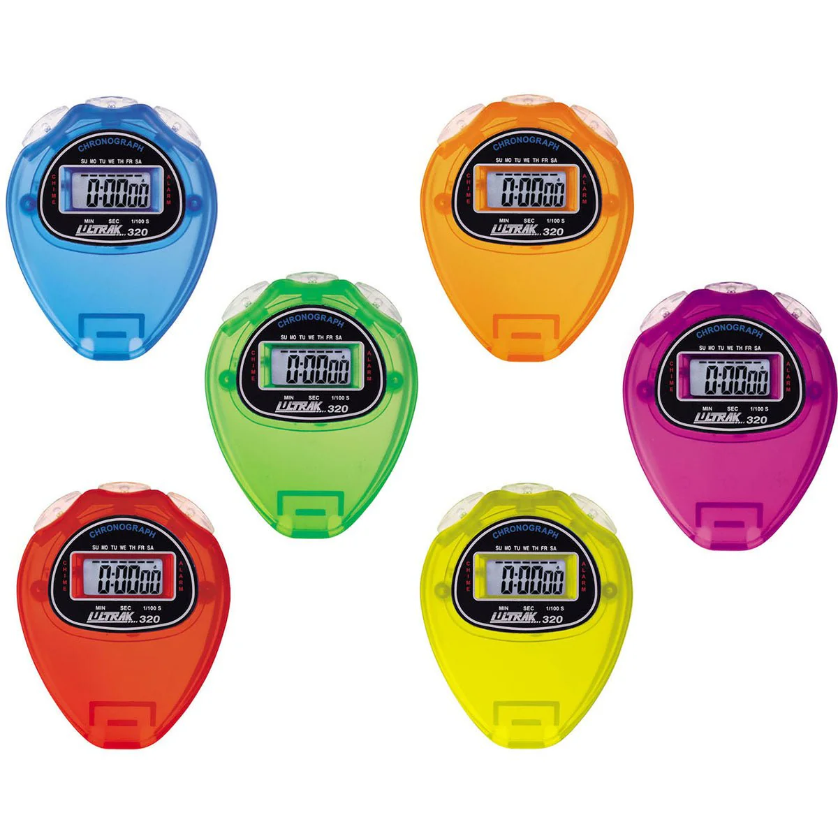 Ultrak 320 - Economical Sport Stopwatches - Set of 6