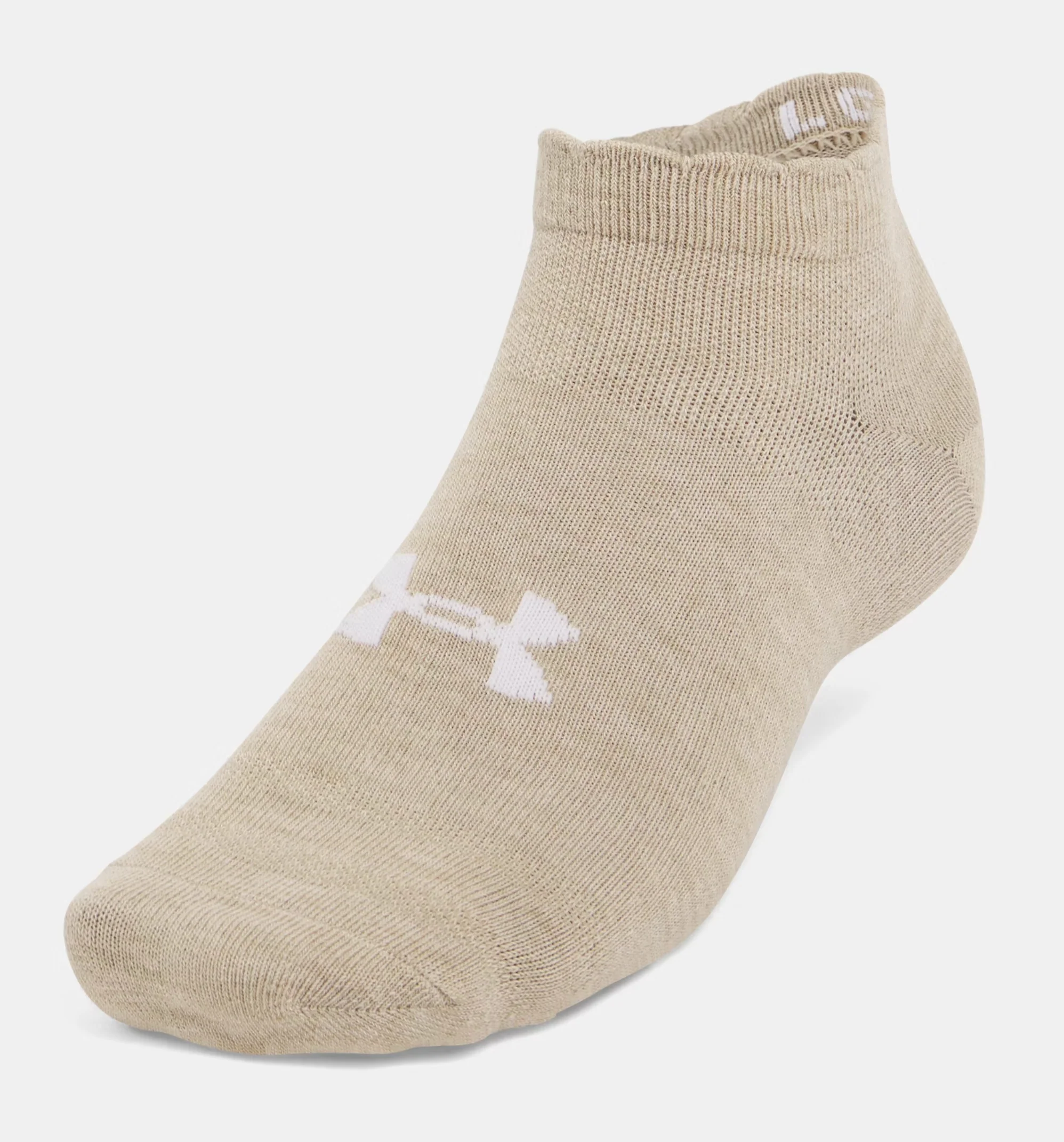 Under Armour Essential Low-Cut Socks 6-Pack - City Khaki/White - Image 2