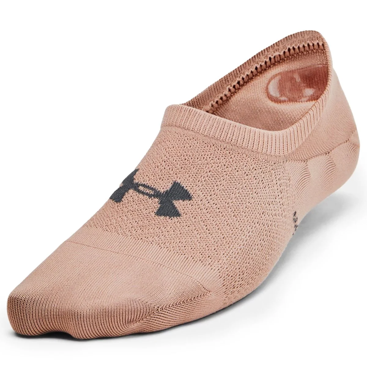 Under Armour Women's Breathe Lite Ultra Low Liner Socks 3 Pack - Blushing Beige/White/Castlerock - Small - Image 2