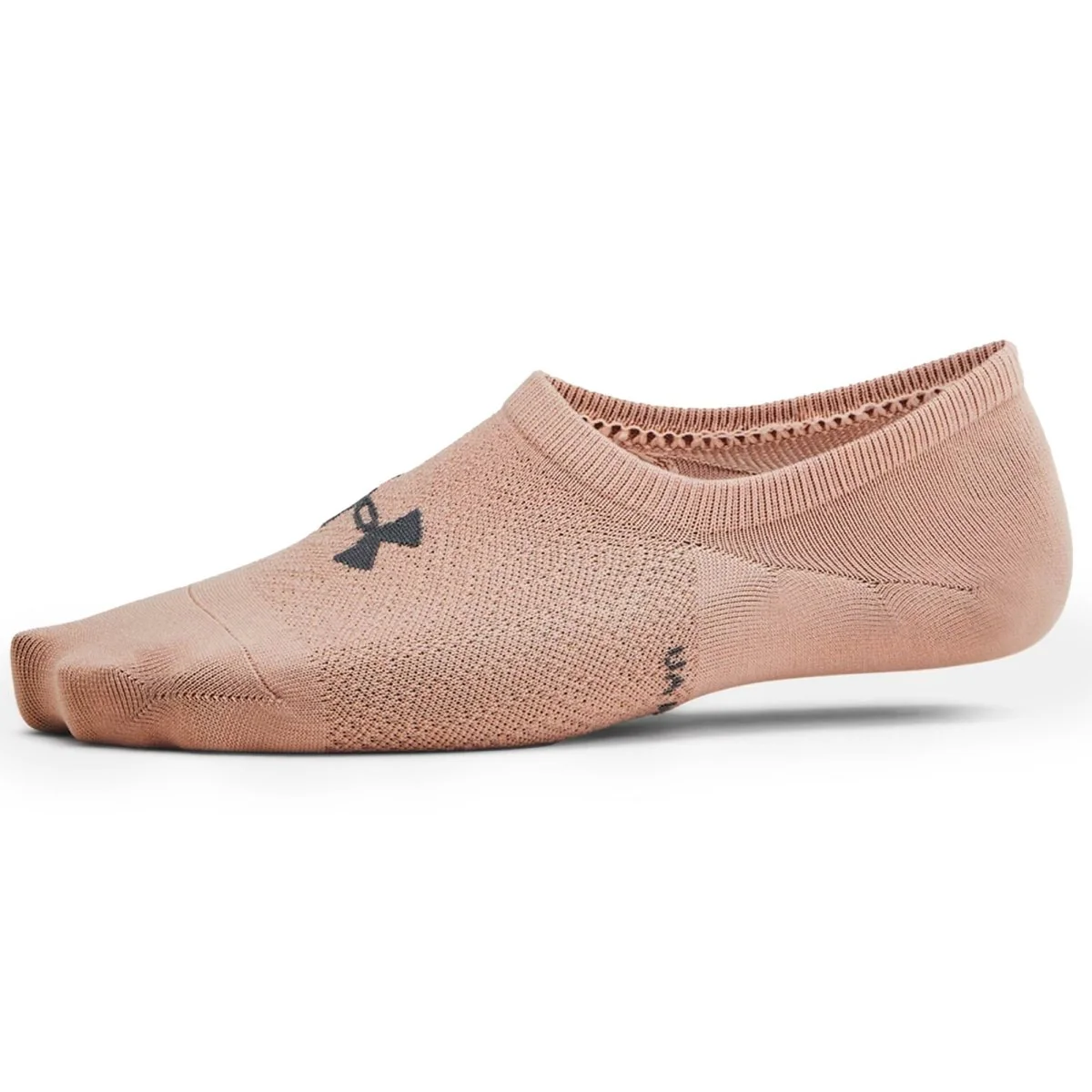 Under Armour Women's Breathe Lite Ultra Low Liner Socks 3 Pack - Blushing Beige/White/Castlerock - Small - Image 4