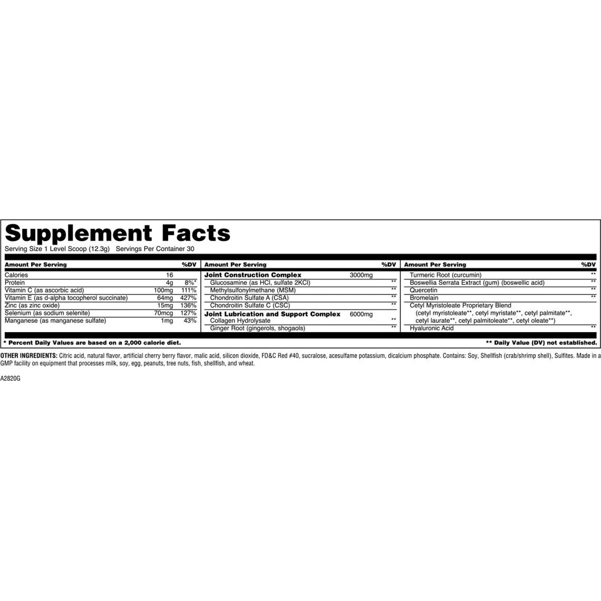 Universal Nutrition Animal Flex Powder Dietary Supplement - Cherry Berry - 369g - Image 2