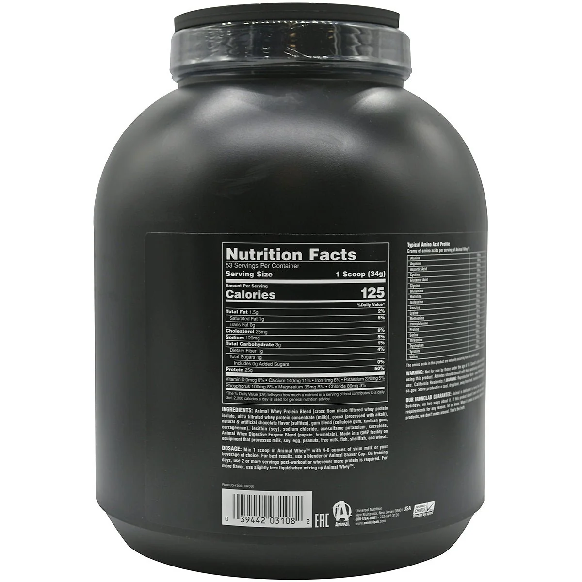 Universal Nutrition Animal Whey - 54 Servings - Chocolate - Image 2