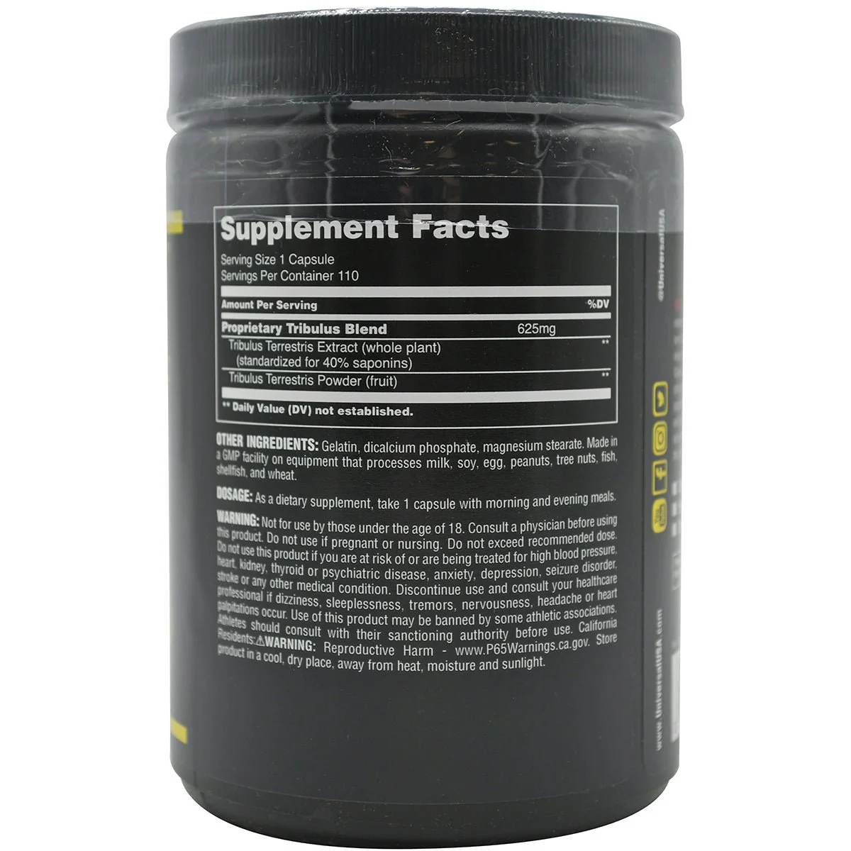 Universal Nutrition Tribulus Pro Dietary Supplement - 110 Capsule s - Image 2