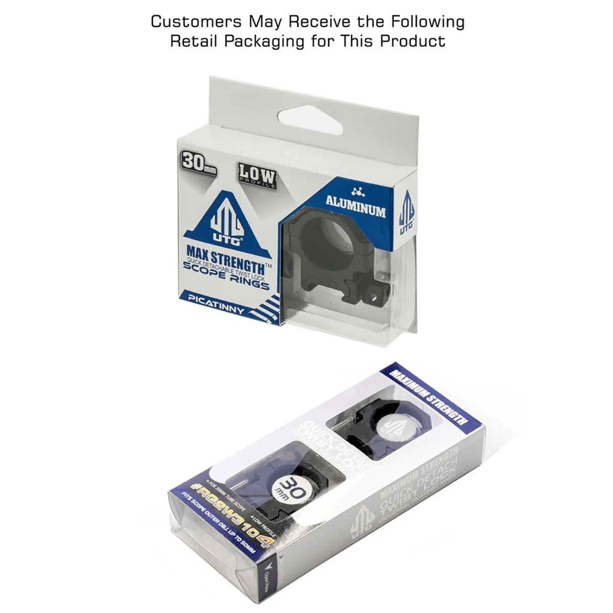 UTG 30mm Picatinny Scope Rings with QD Twist Lock - Image 2