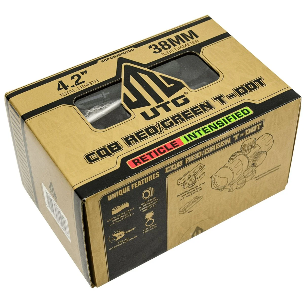UTG 4.2" ITA Red/Green T-Dot with QD Mount, Riser Adaptor - Image 8