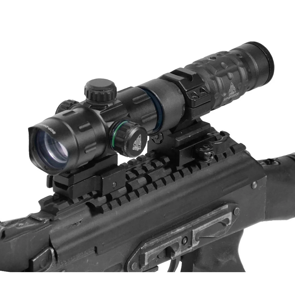 UTG 4" ITA Red/Green Tactical Dot Sight with Riser Adapter - Image 2