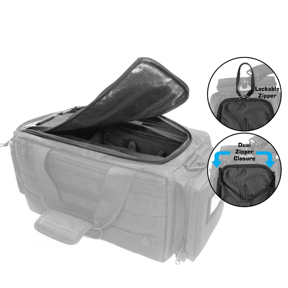 UTG All-in-1 Range Bag, 21"x9"x8", Black - Image 3