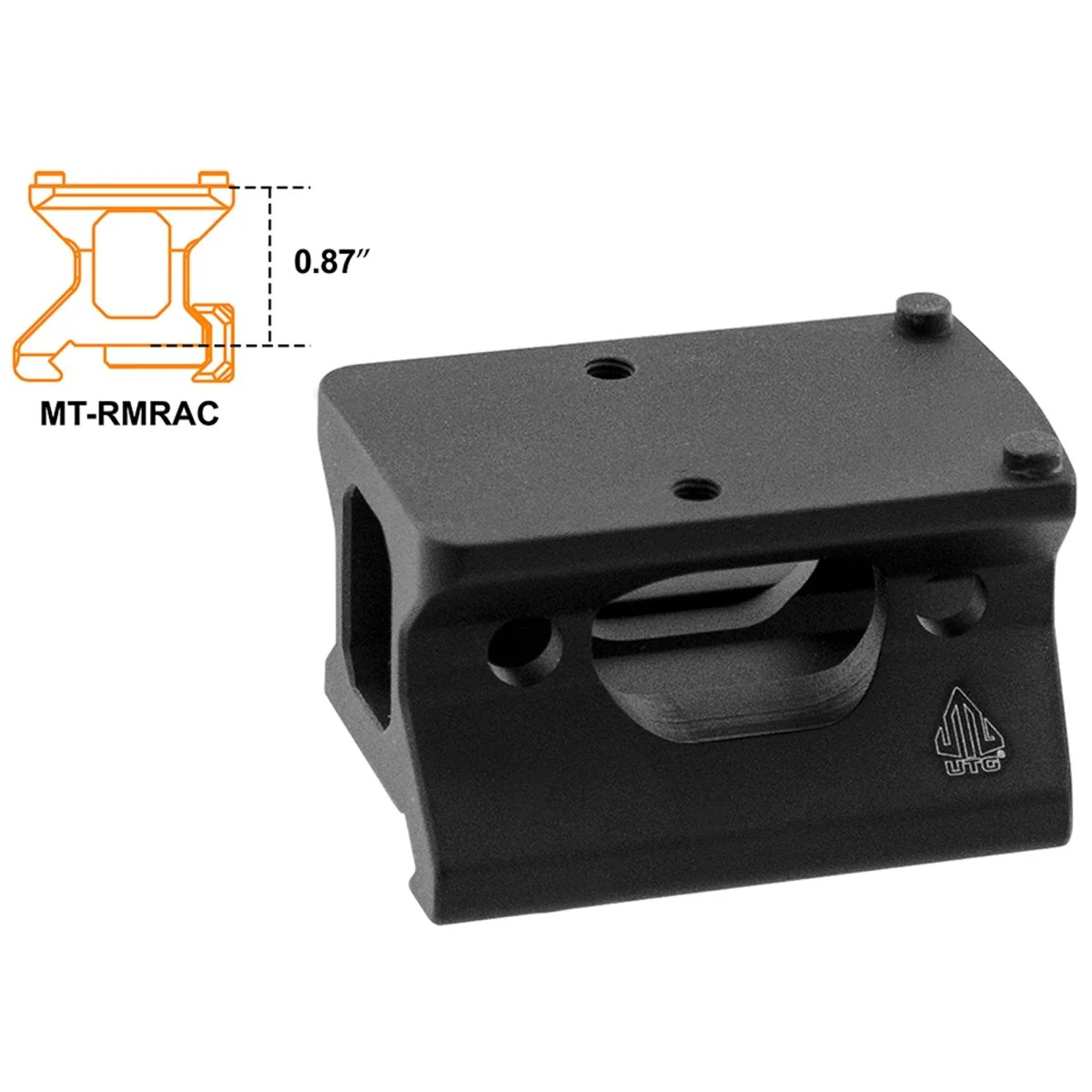 UTG Optic Mount Kit for RMR Footprint, absolute co-witness and low profile height, Picatinny - Image 3