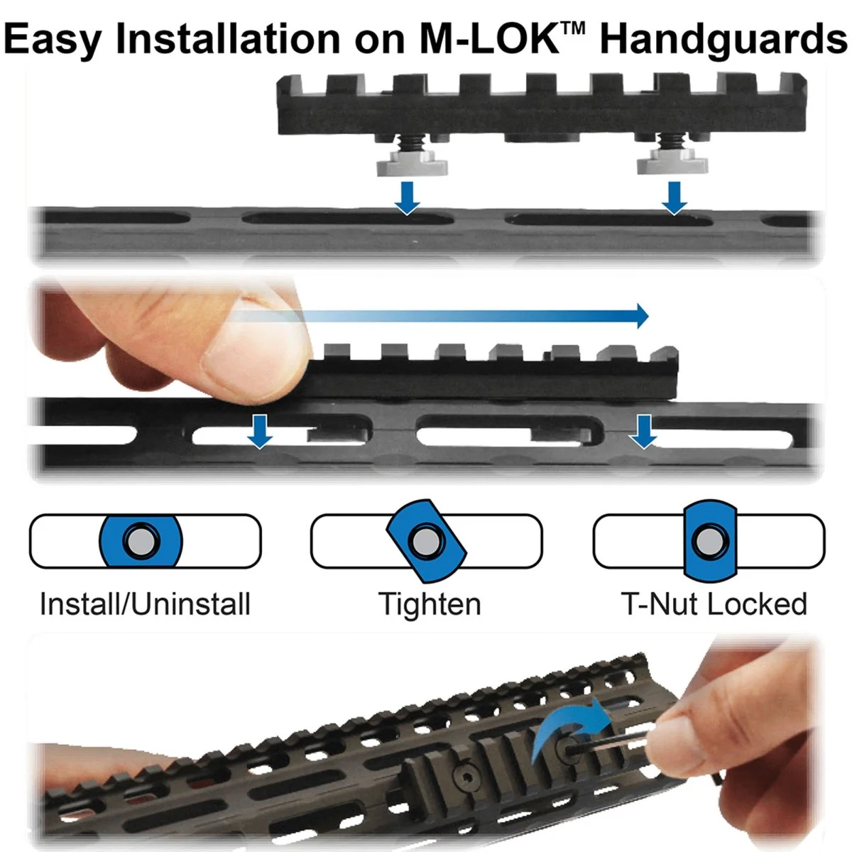 UTG Pro M-Lok Rail Section - Image 5