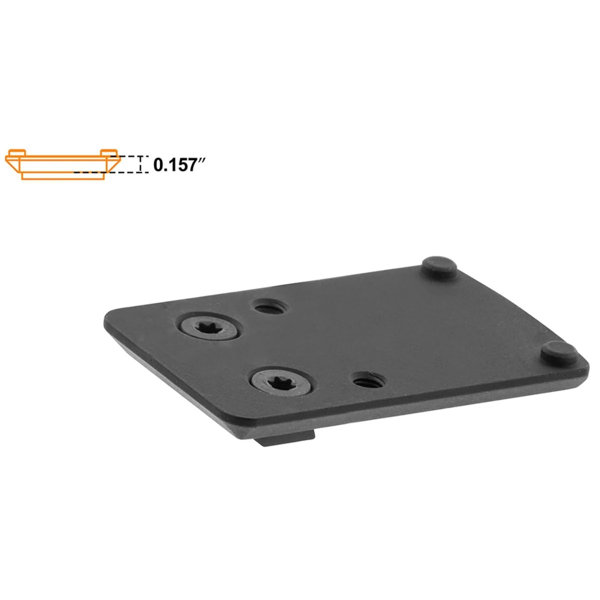 UTG Rear Sight Optic Mount, Glock Compatible, for RMR Footprint, Black - Image 2