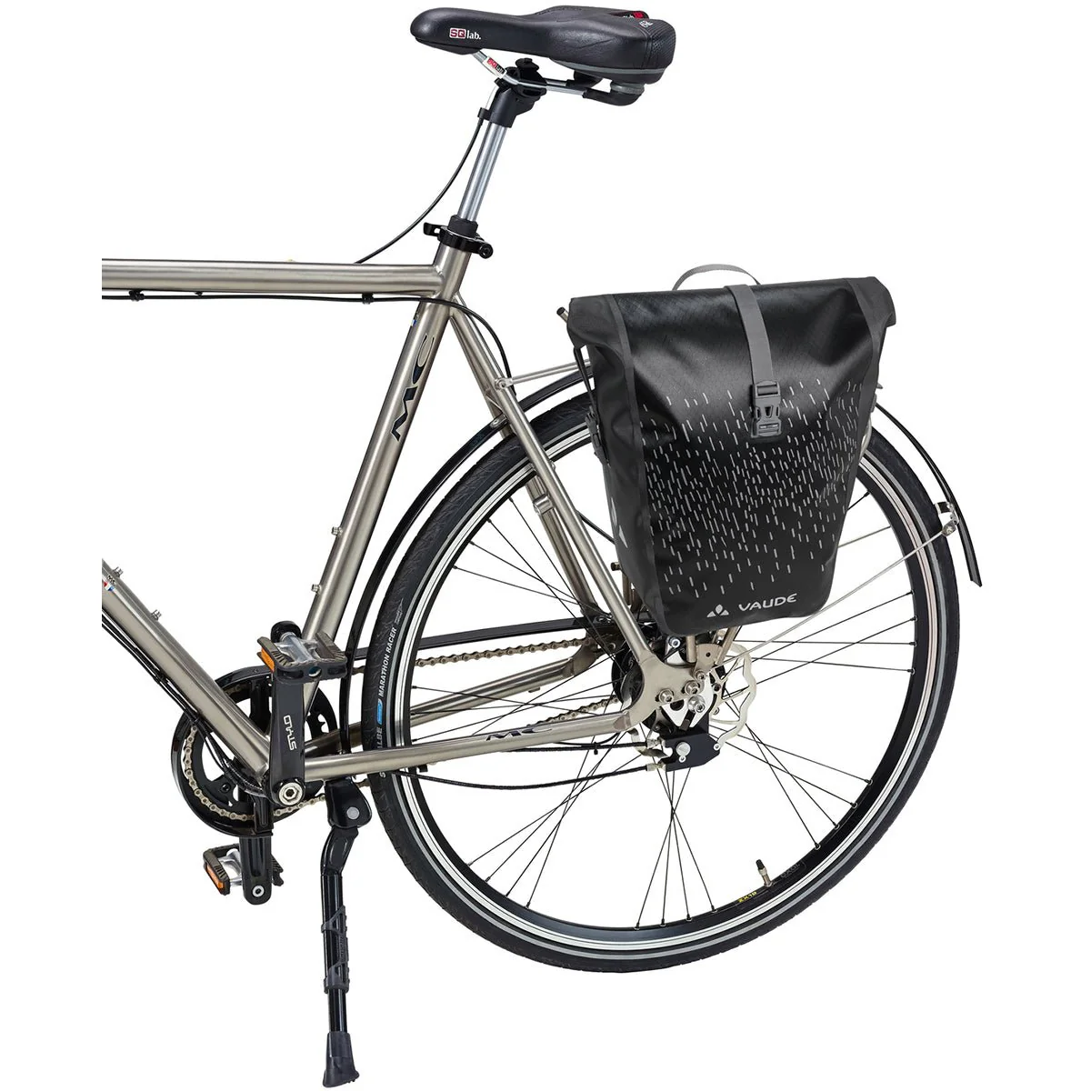 Vaude Aqua Back Luminum Single Rear Bike Pannier - Black