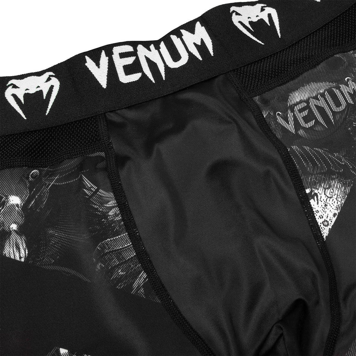Venum Art Compression Spats - Black/White - Image 5
