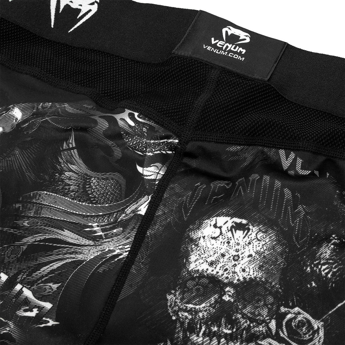 Venum Art Compression Spats - Black/White - Image 6