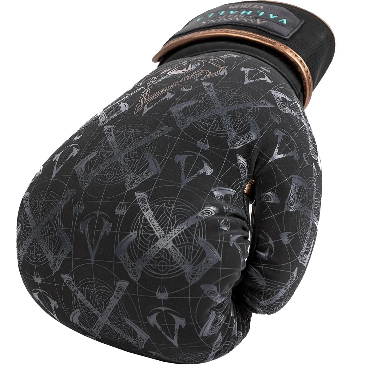 Venum Assassin's Creed Reloaded Hook and Loop Boxing Gloves - Black - Image 5