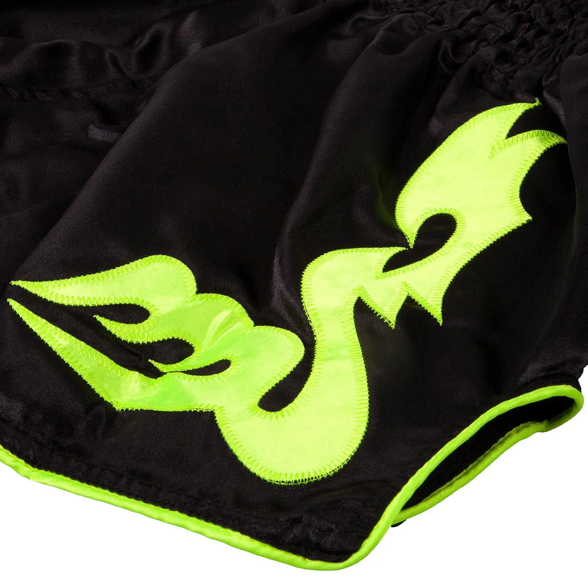 Venum Bangkok Inferno Muay Thai Shorts - Black/Neon Yellow - Image 4