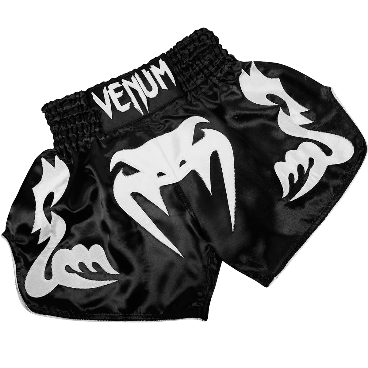 Venum Bangkok Inferno Muay Thai Shorts - Black/White - Image 5