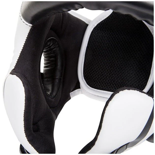 Venum Challenger 2.0 Boxing Headgear with Hook and Loop Strap - Black/White - Image 5