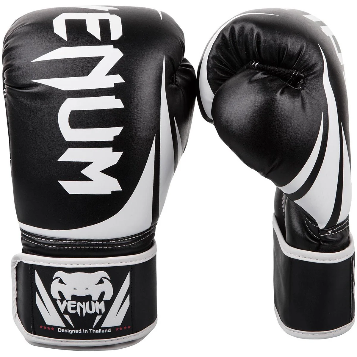 Venum Challenger 2.0 Hook and Loop Training Boxing Gloves - Black - Image 2