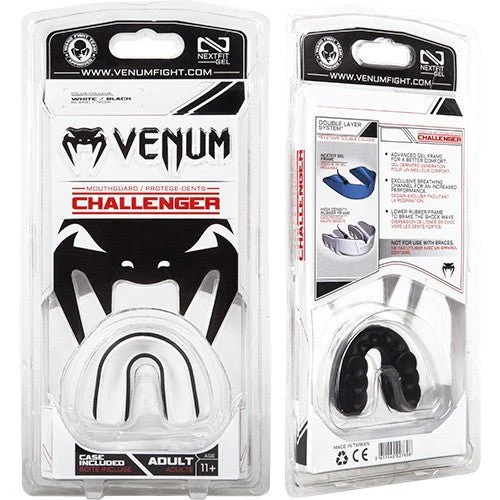 Venum Challenger Mouthguard with Case - Black/Ice - Image 4