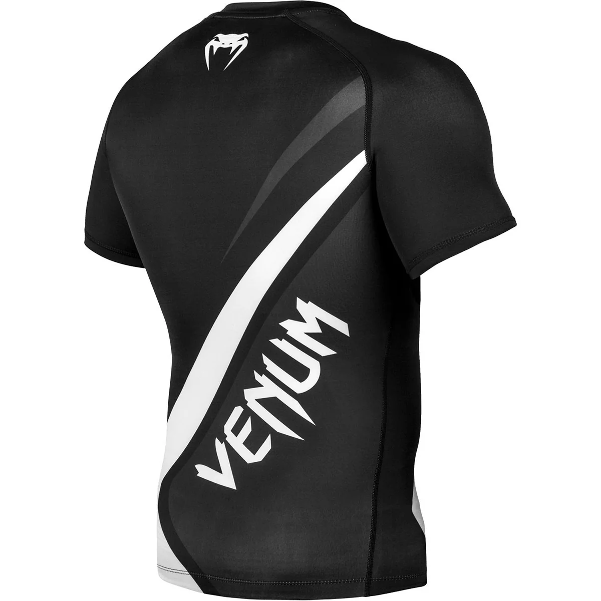 Venum Contender 4.0 Short Sleeve MMA Compression Rashguard - Black/Gray/White - Image 3