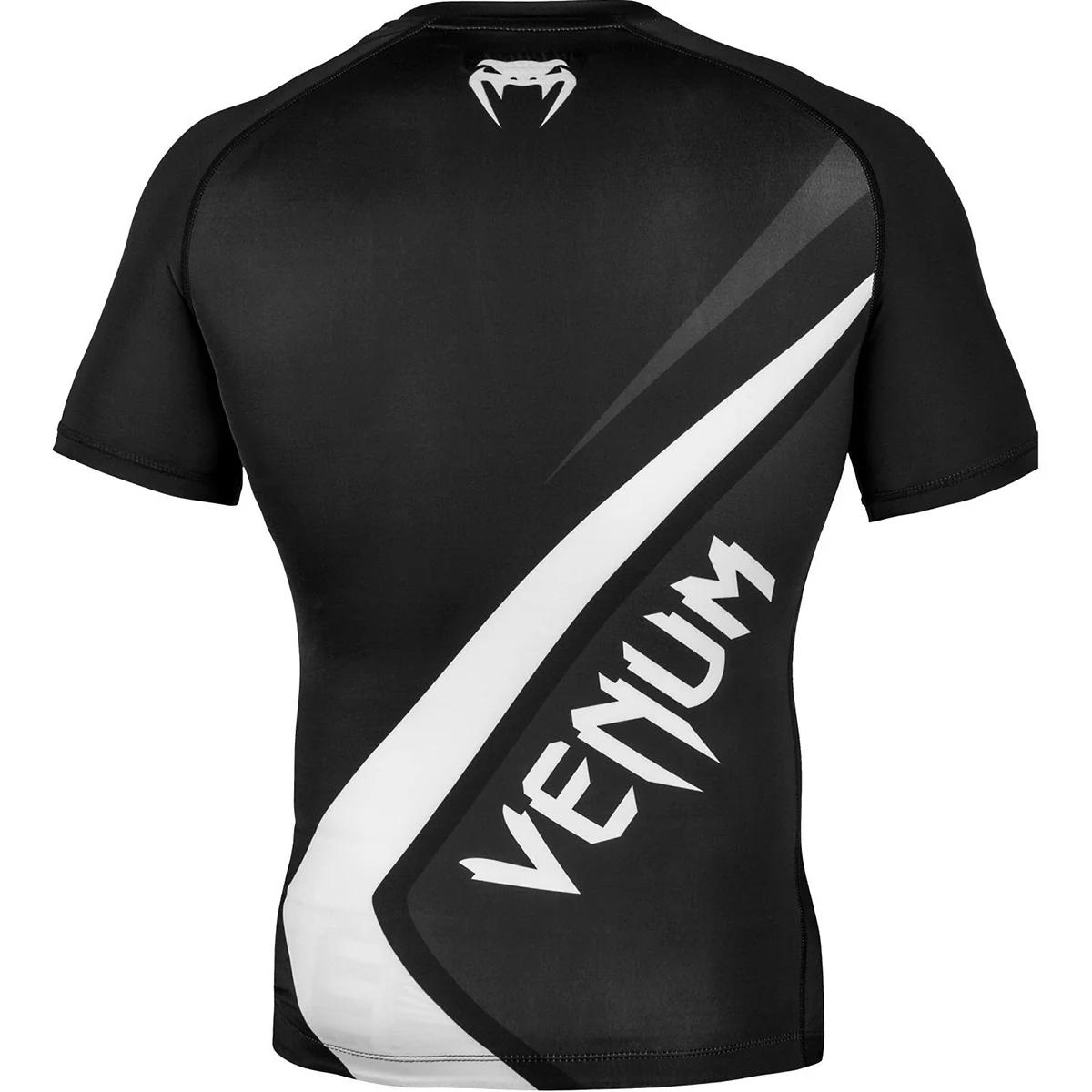 Venum Contender 4.0 Short Sleeve MMA Compression Rashguard - Black/Gray/White - Image 4