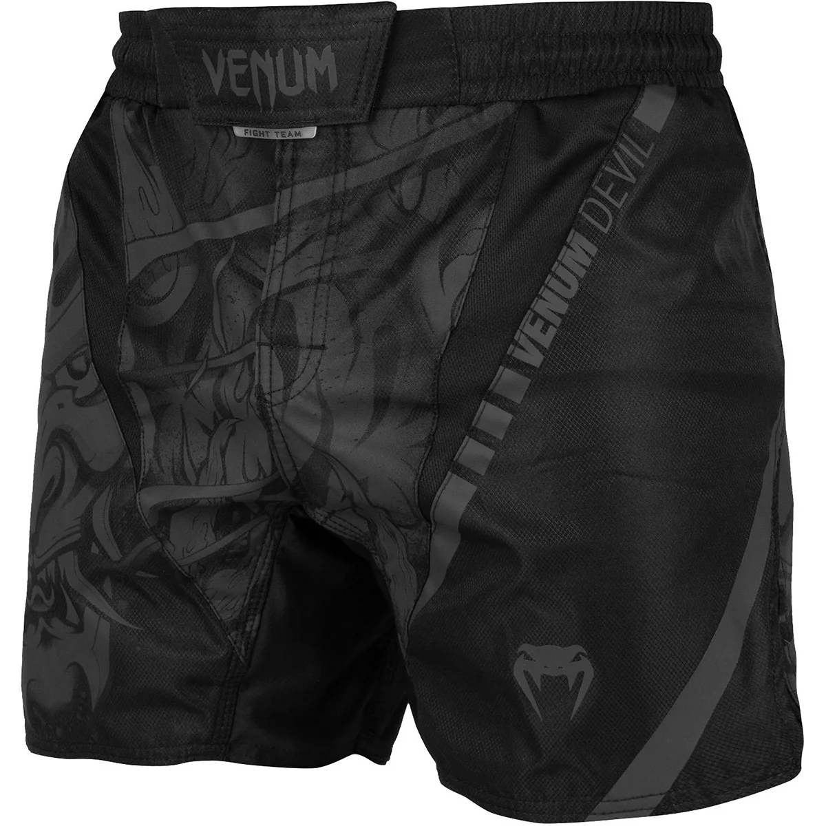 Venum Devil MMA Fight Shorts - Black/Black - Image 3