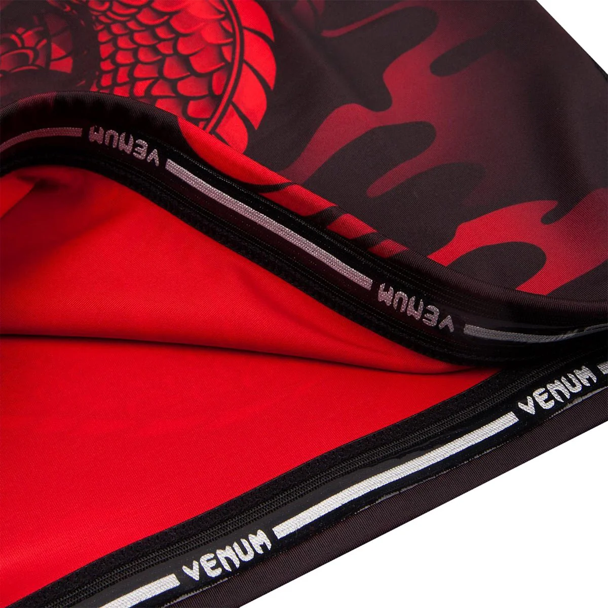 Venum Dragon's Flight Dry Tech Short Sleeve MMA Rashguard - Black/Red - Image 7