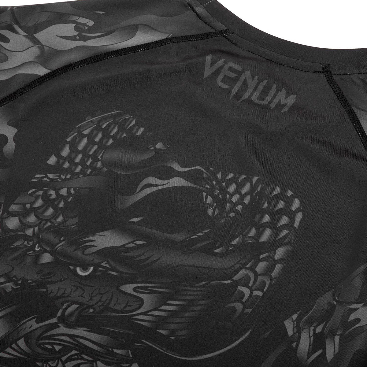 Venum Dragon's Flight Long Sleeve Compression Rashguard - Black/Black - Image 6
